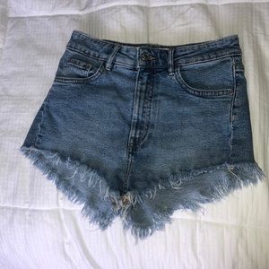 Zara high waisted denim shorts